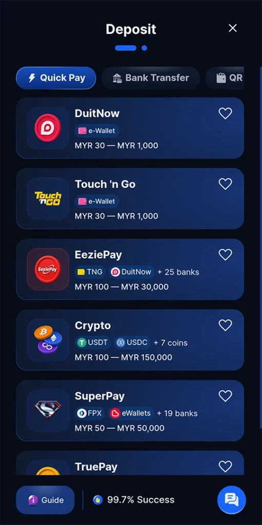 GemBet online casino deposit methods